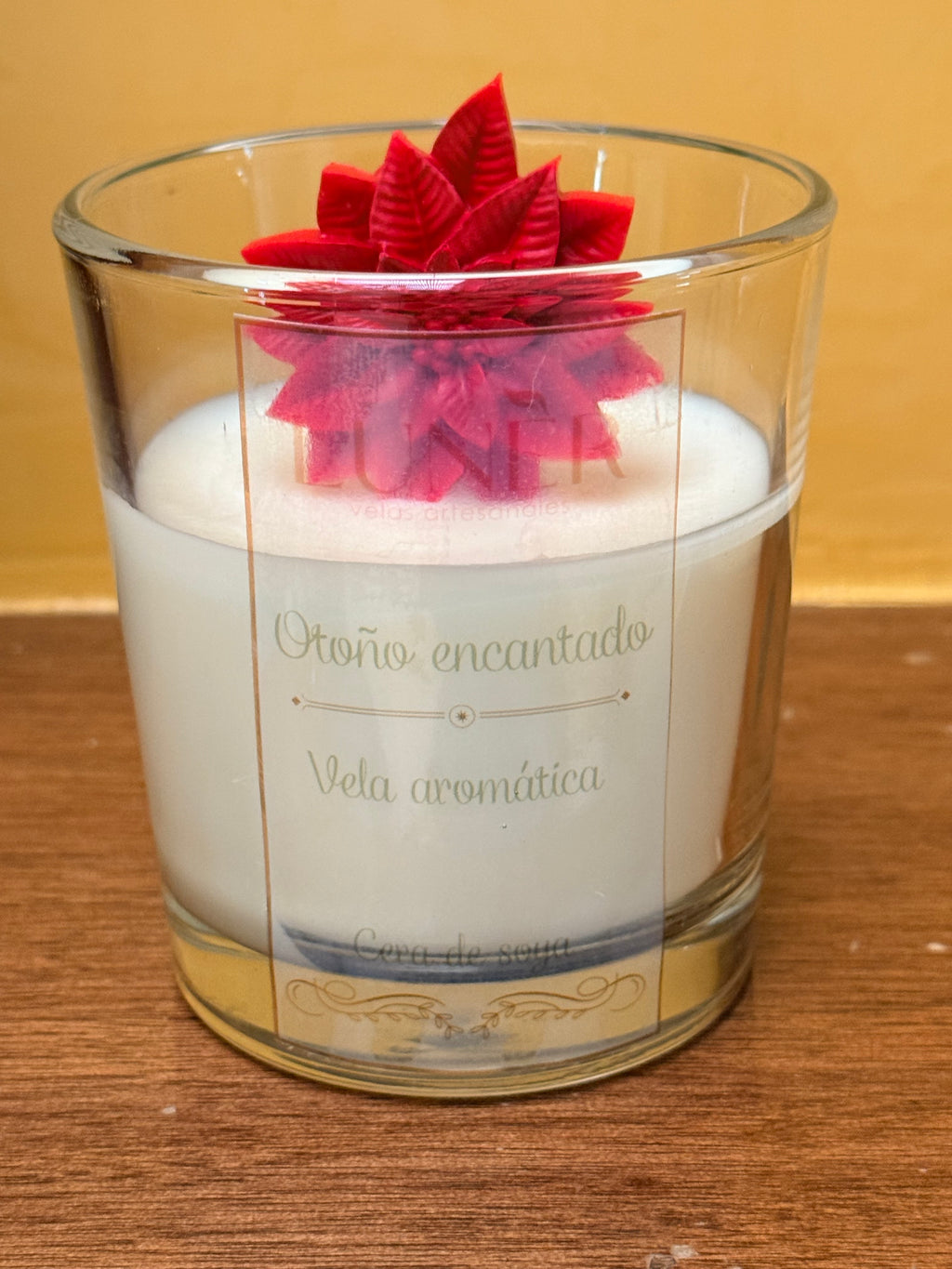 Vela aromática decorativa: manzana-canela