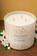 Vela Aromática de Jazmín 500gr - Relajación y Aroma Floral Duradero