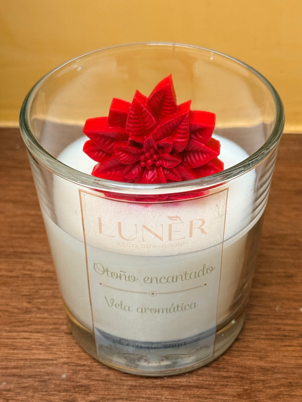 Vela aromática decorativa: manzana-canela