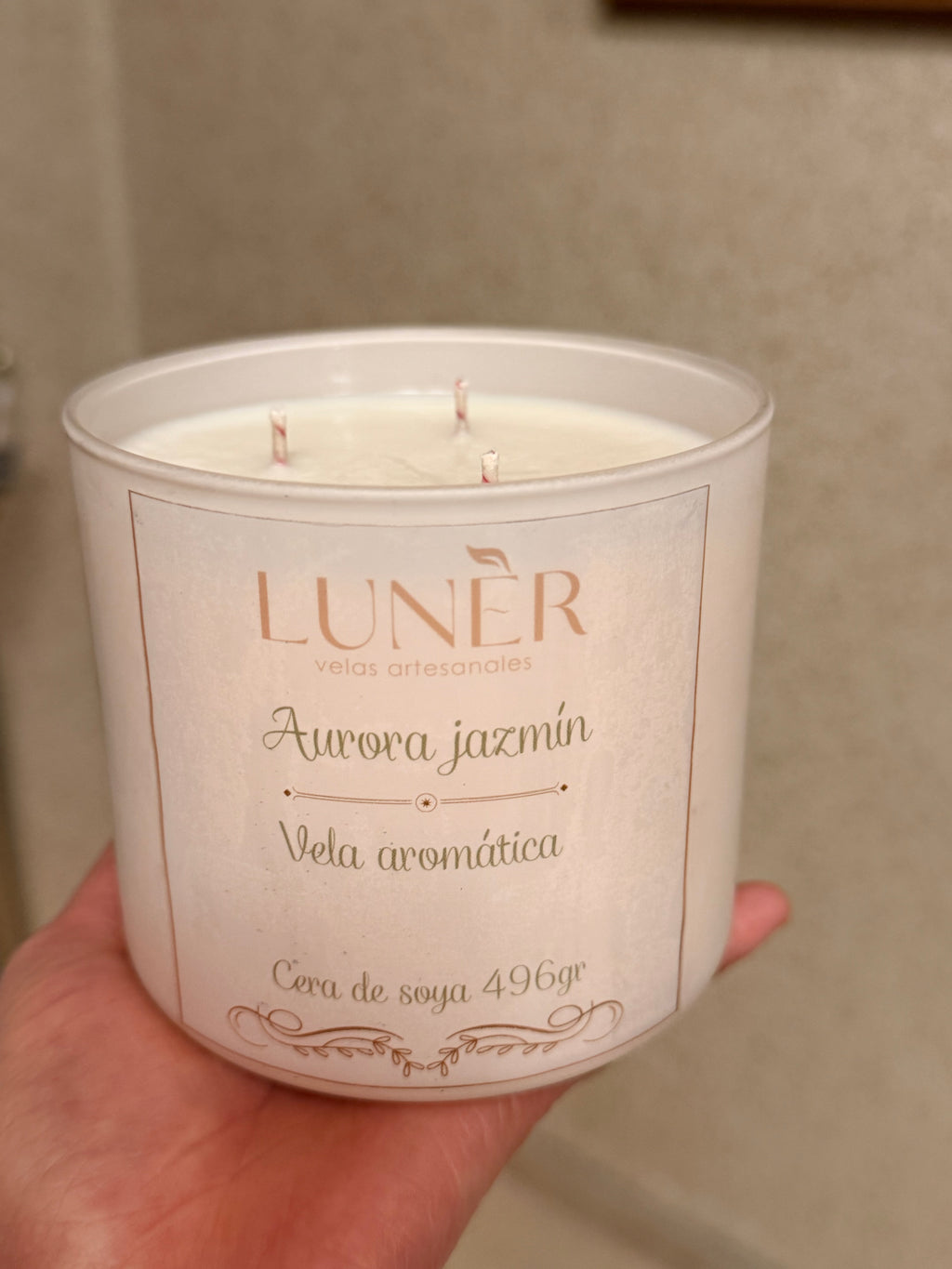Vela aromática: 496gr de aurora jazmín
