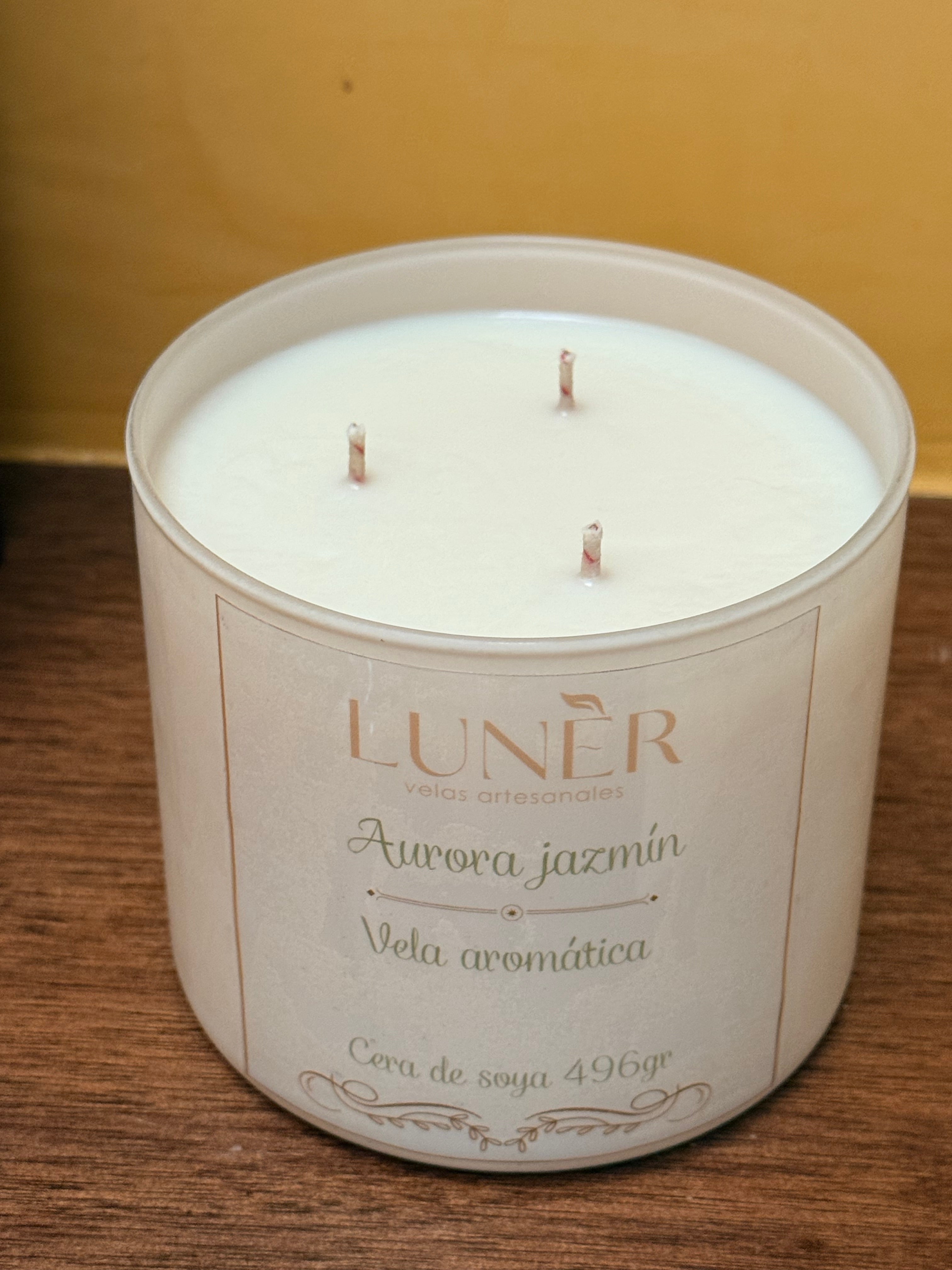 Vela aromática: 496gr de aurora jazmín