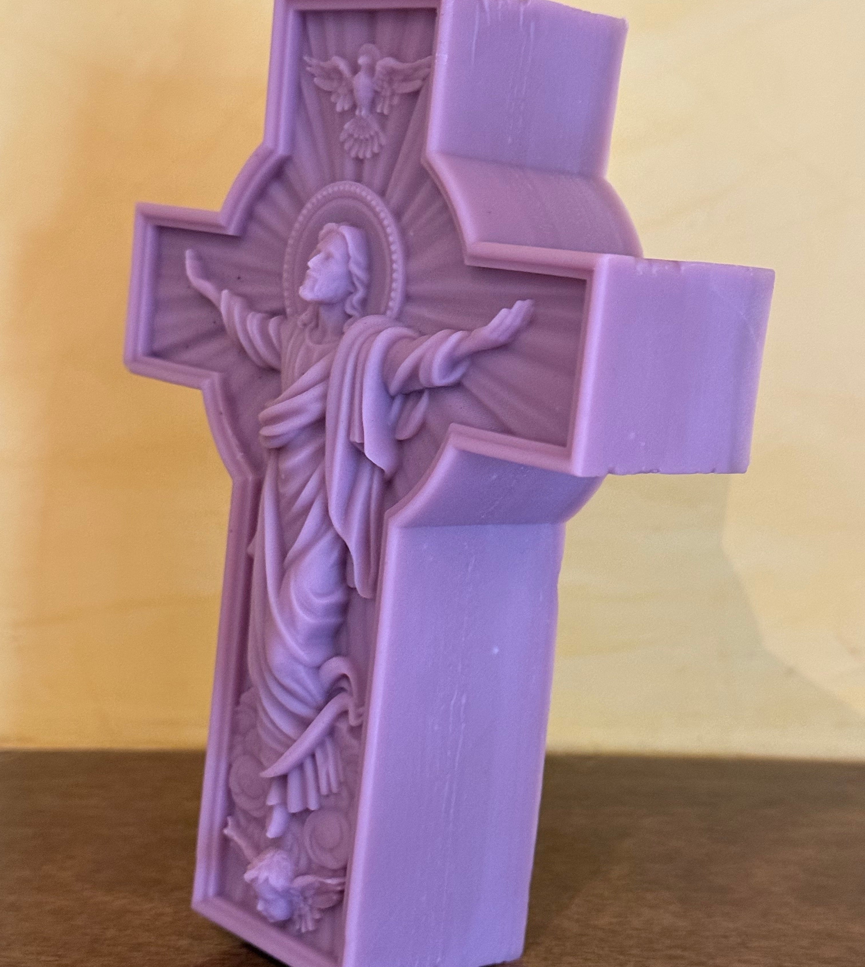 Vela Decorativa Cruz de Jésus - Aroma a Rosa