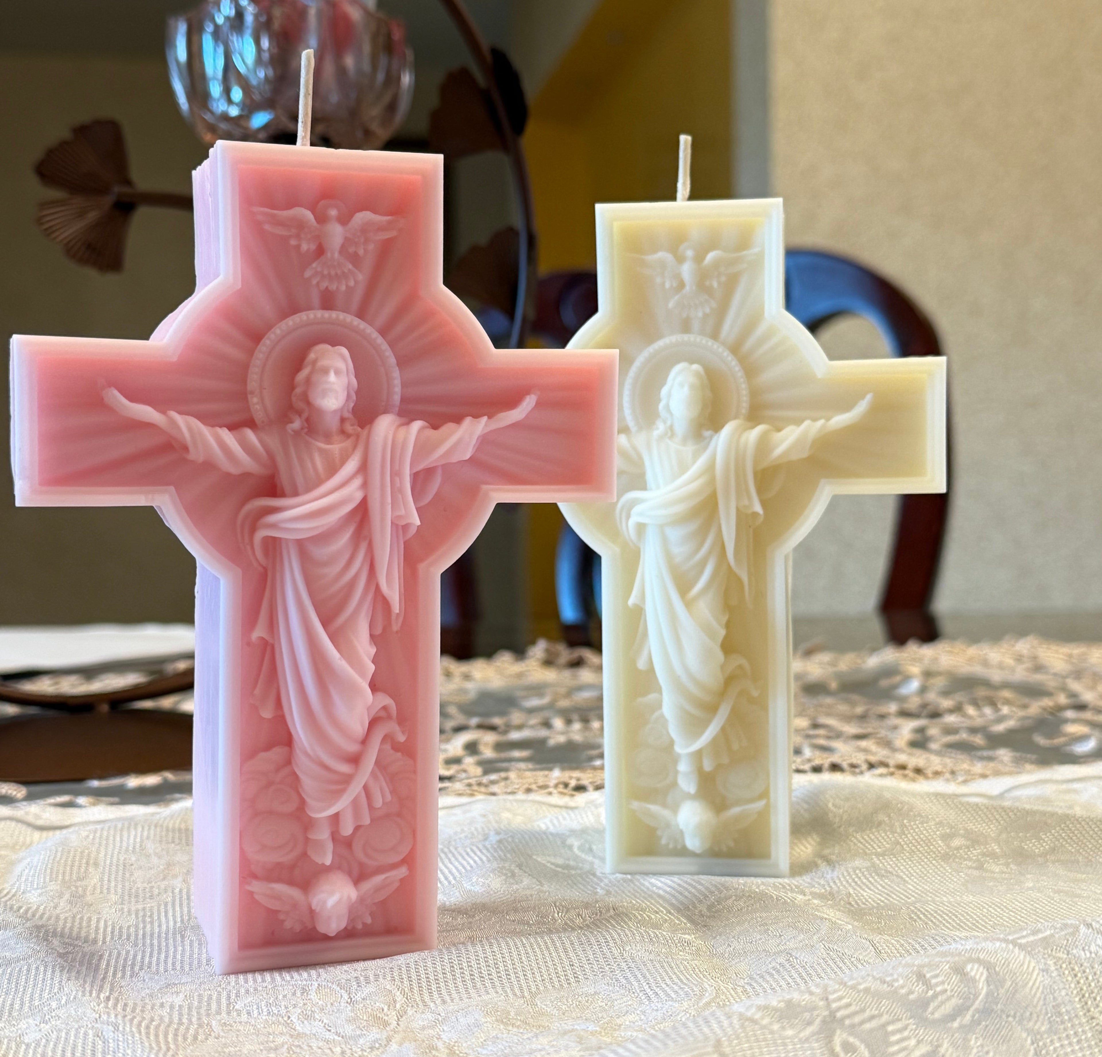 Vela Crucifijo - Ideal para Oración y Meditación