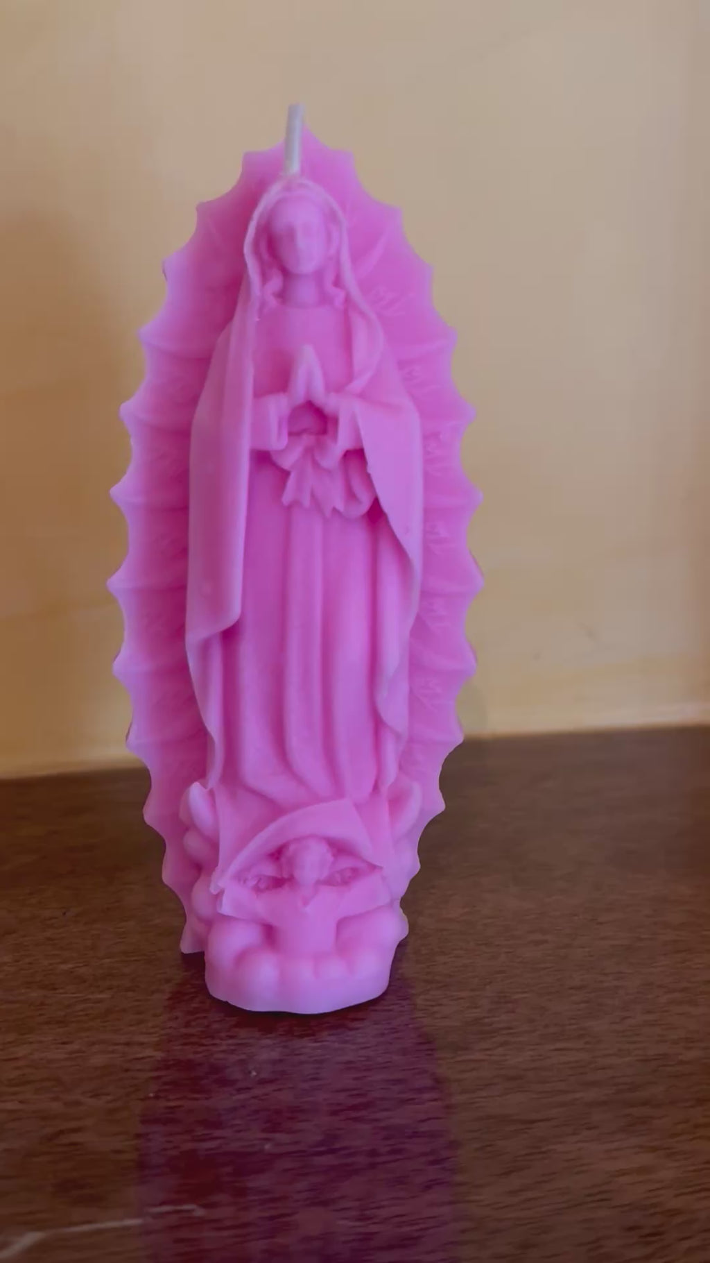 Vela Virgen de Guadalupe Artesanal - Luz de Fe y Protección