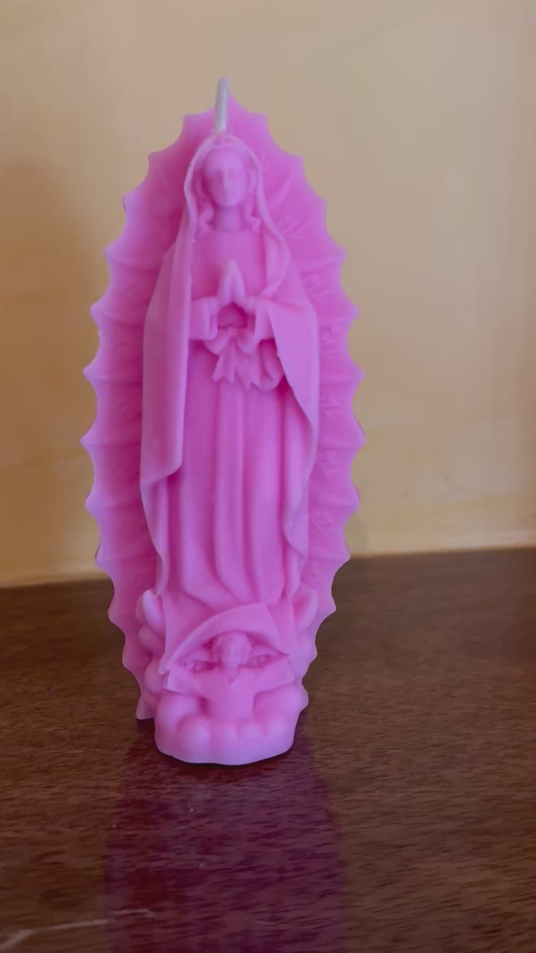 Vela Virgen de Guadalupe Artesanal - Luz de Fe y Protección